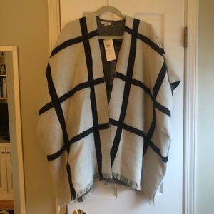 LOFT reversible shawl NWT